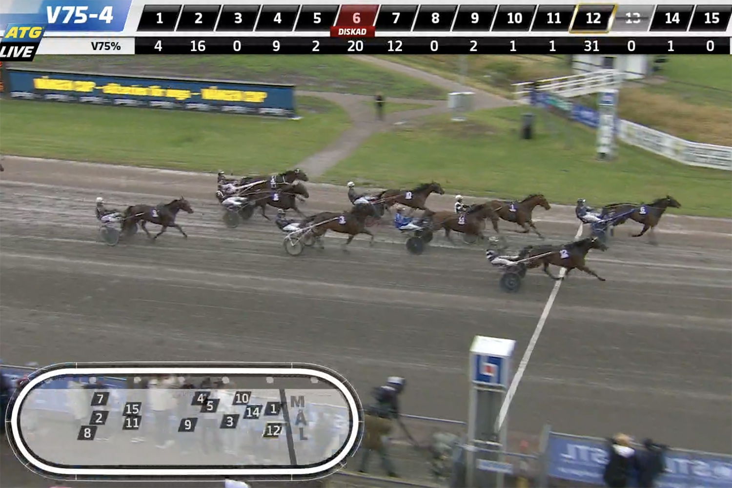 Andelshästen Express Love trea i mål i V75-4